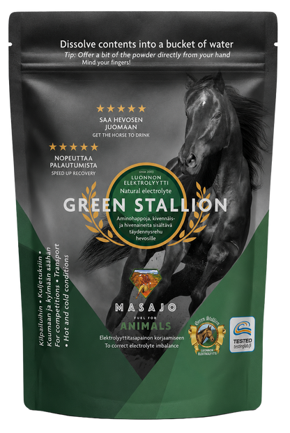 Green Stallion Natural Electrolyte 35g single-serving sachet