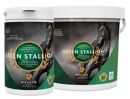 Green Stallion 700g ja 2,5 kg – Masajo hevosen elektrolyytti
