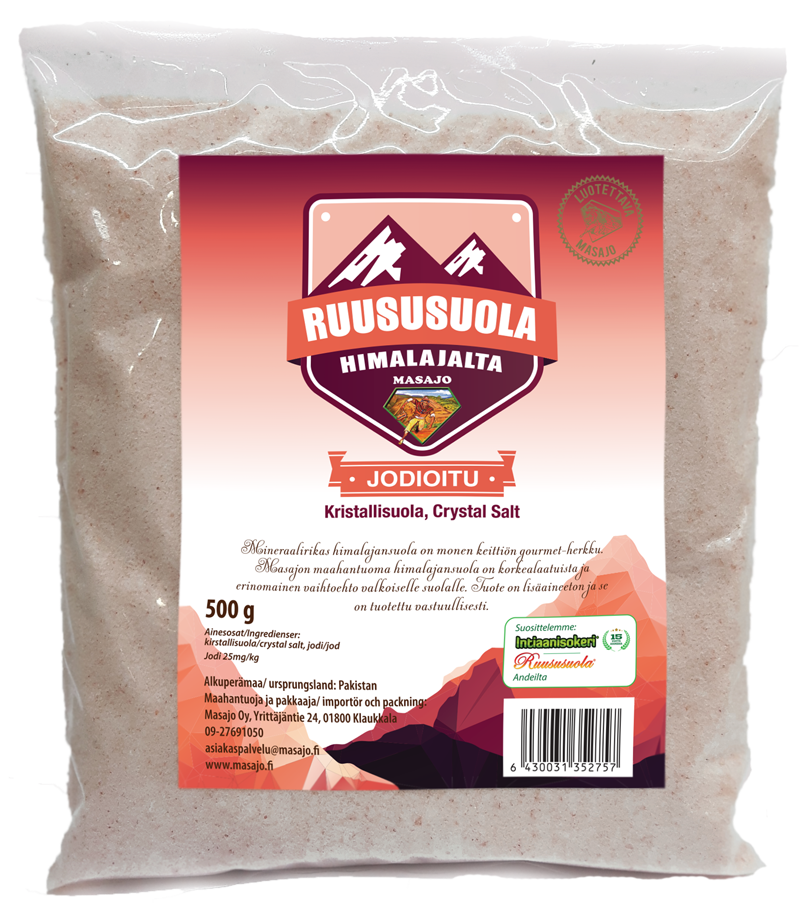 Rose Salt from the Himalayas, Iodized 500g